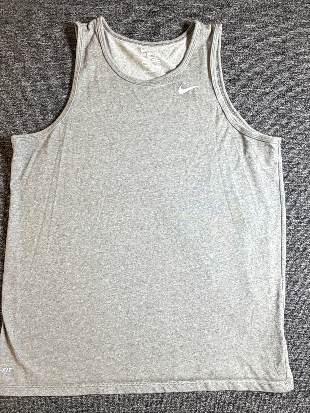 Nike Men’s Grey Dri-FIT Athletic Tank Top L